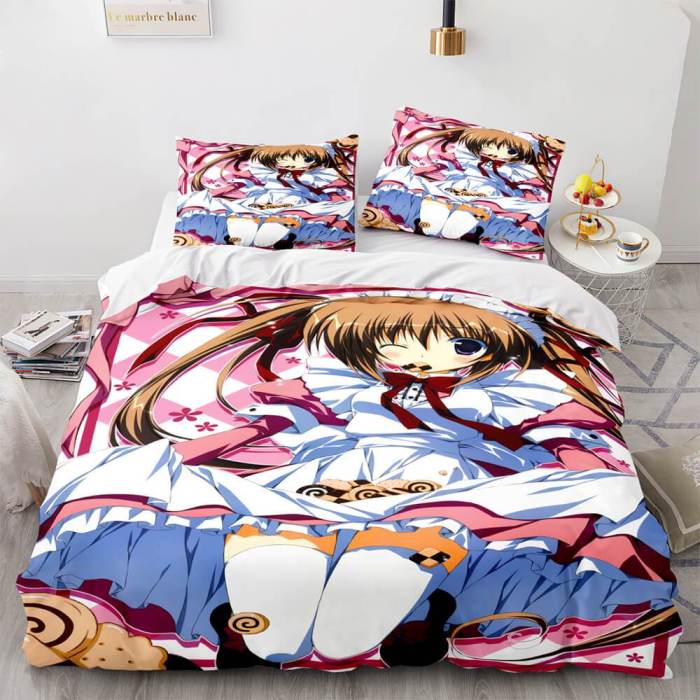 Japan Sexy Lady Maid Cosplay Bedding Set Quilt Duvet Covers Bed Sheets