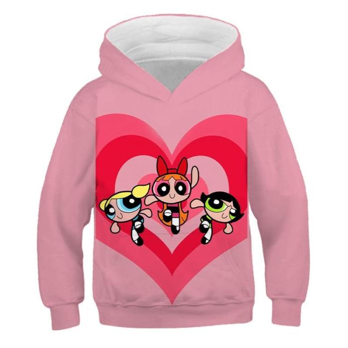 Girl'S Little Sisters Series 3D Cartoon Hooded Sweatshirt Anime Harajuku Fashion Casual Jacket Fashion Sweater  Autumn