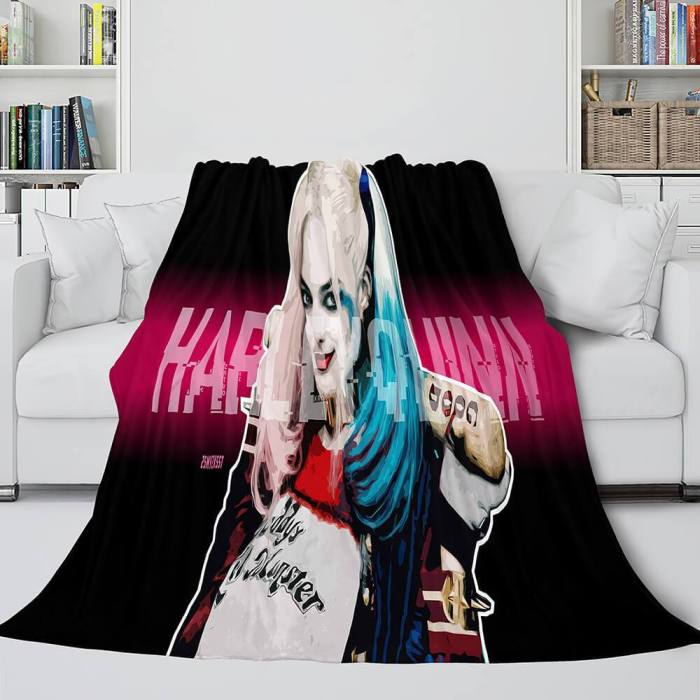 The Suicide Squad Flannel Fleece Throw Cosplay Blanket Comforter Set