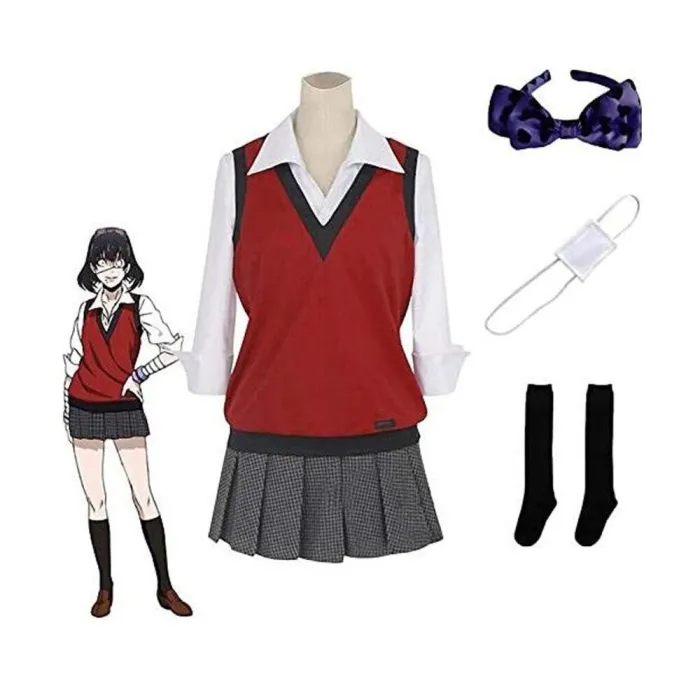Anime Kakegurui Uniform Yumeko Jabami Kakegurui Twin Runa Yomozuki  Ikishima Midari Cosplay Costumes