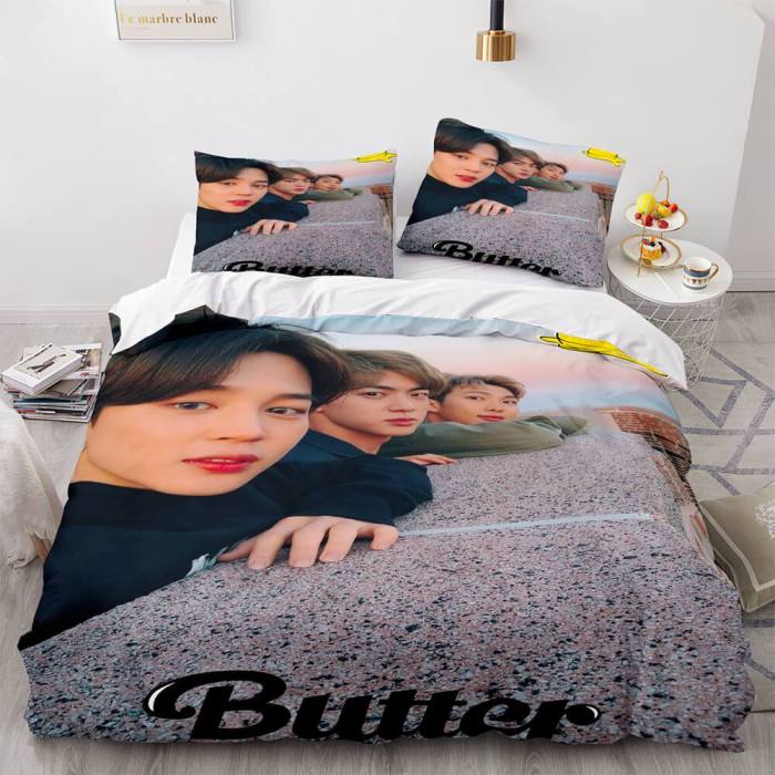 Bts Butter Cosplay Soft Bedding Set Full Duvet Covers Bed Sheets