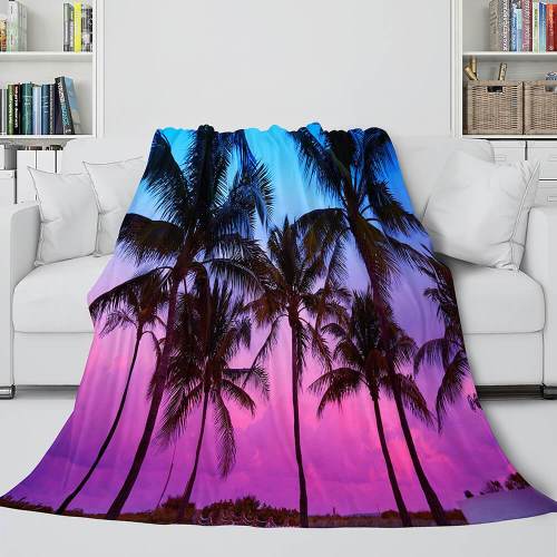 Flower Flannel Fleece Throw Cosplay Blanket Comforter Set