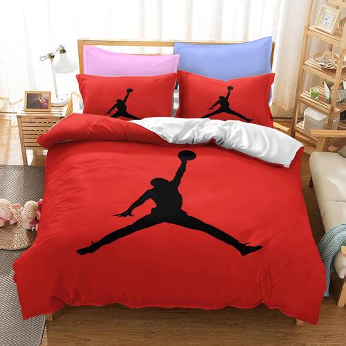 Basketball Lakers Bulls Air Jordan Cosplay Bedding Set Duvet Cover Comforter Bed Sheets