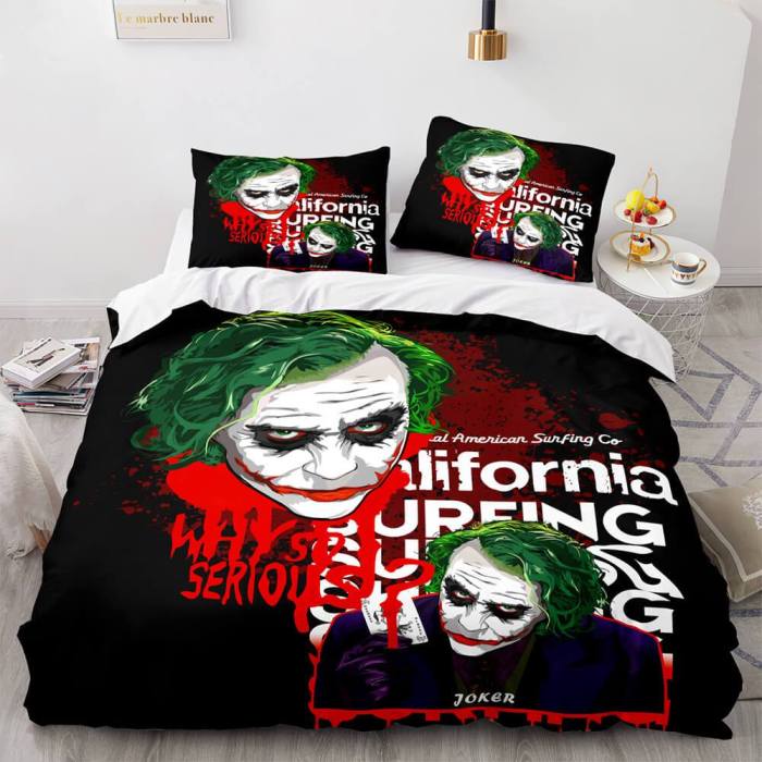 Joker Why So Serious Comforter Bedding Set Duvet Covers Bed Sheets