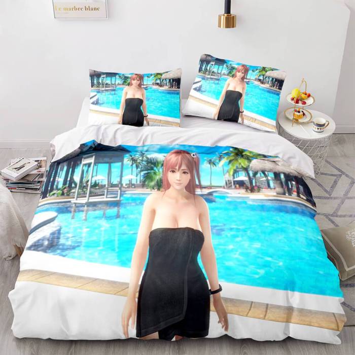 Doaxvv Honoka Cosplay Bedding Set Duvet Cover Comforter Bed Sheets