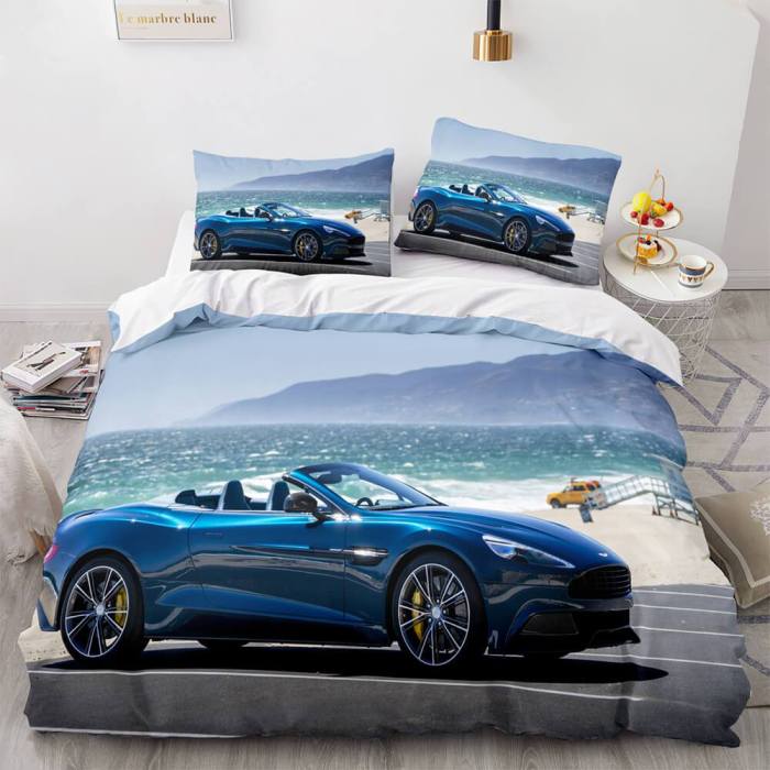 Aston Martin Car Cosplay Comforter Bedding Set Duvet Covers Bed Sheets
