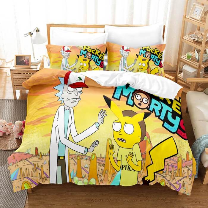 Rick And Morty Cosplay Bedding Sets Duvet Covers Comforter Bed Sheets