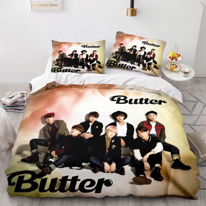 Bts Butter Cosplay Bedding Sets Soft Duvet Covers Comforter Bed Sheets