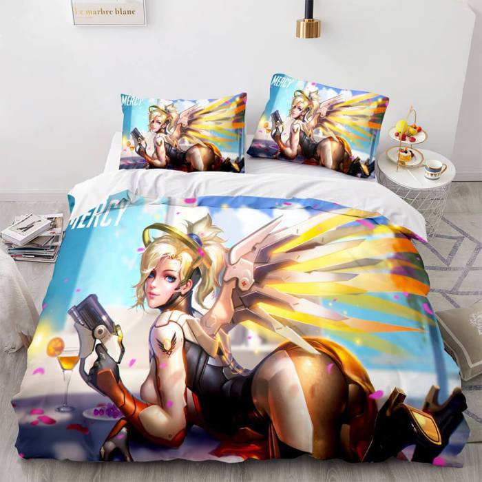 Ps4 Overwatch Cosplay Bedding Set Duvet Covers Comforter Bed Sheets