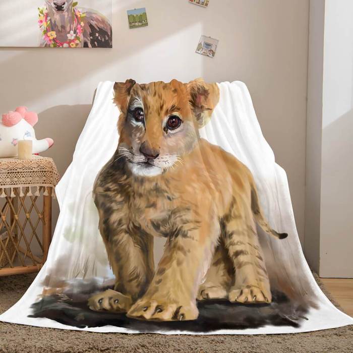 Cute Animals Soft Flannel Fleece Throw Blanket Comforter Bedding Sets