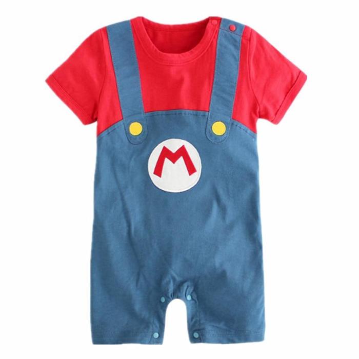 Baby Super Mari Bros Cosplay Jumpsuit Suit Boy Girl Halloween Anime Fantasy Luigi Romper Born Long Sleeve Dress Costume