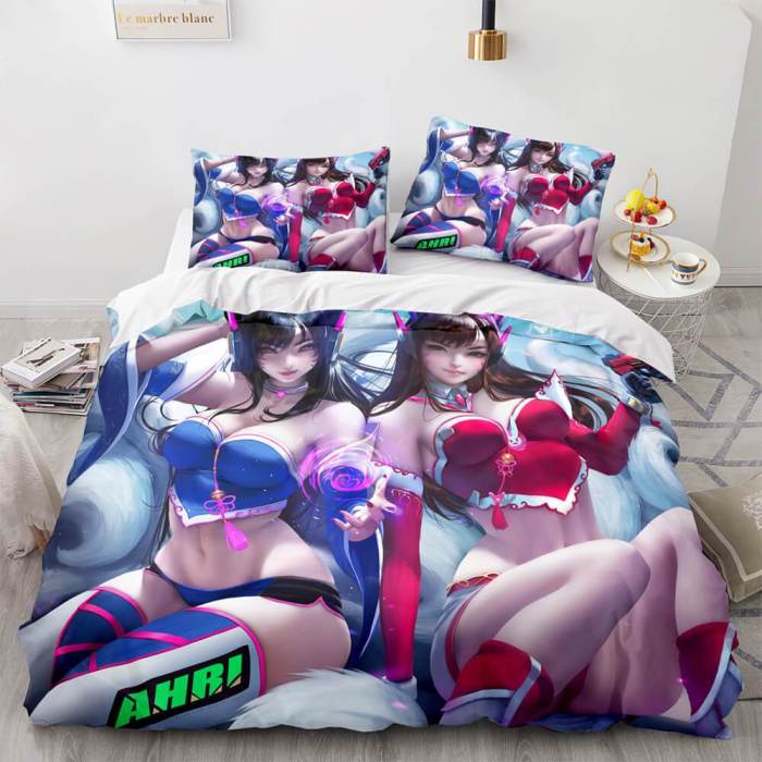 Anime Cute Girls Cosplay Comforter Bedding Sets Duvet Cover Bed Sheets