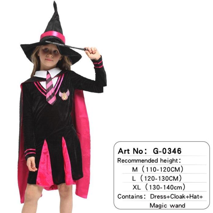 Anime Magicians Cosplay Costume Children Boys Halloween Party Skirt Set Suit Red Magic Hat For Girl Christmas Gift