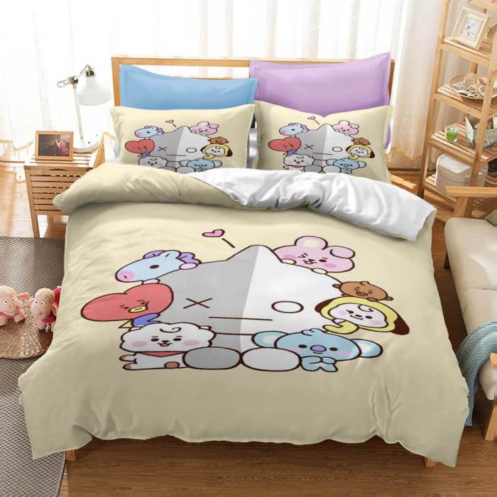 Cartoon Image Cosplay Bedding Set Duvet Covers Comforter Bed Sheets