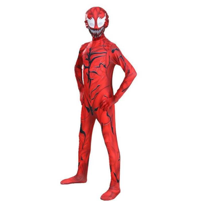 Red Venom 2 Let There Be Carnage Jumpsuit Bodysuit Cosplay Costume