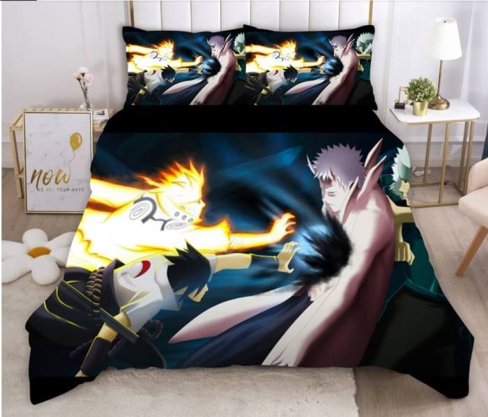 Naruto Ninja 4 Cosplay Bedding Set Duvet Covers Comforter Bed Sheets
