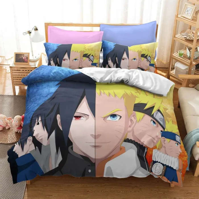 Naruto Ninja 4 Cosplay Bedding Set Duvet Covers Comforter Bed Sheets