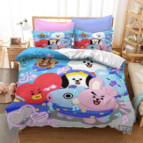 Cartoon Image Cosplay Bedding Set Duvet Covers Comforter Bed Sheets