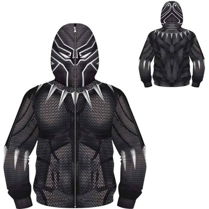 The Avengers Movie Boys Face Covered Space Suit Cosplay Kids Sweatshirts Jacket Hoodies With Zipper For Children