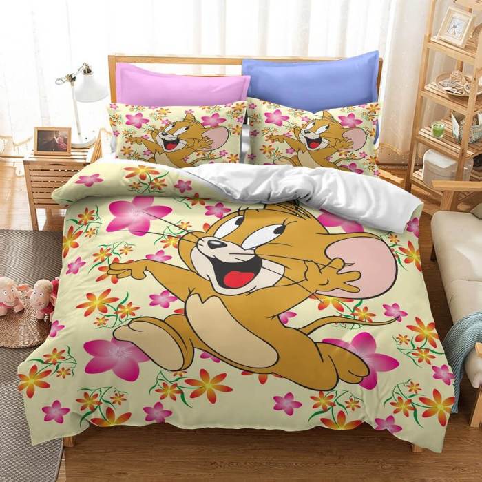 Tom And Jerry Cosplay Bedding Sets Duvet Covers Comforter Bed Sheets