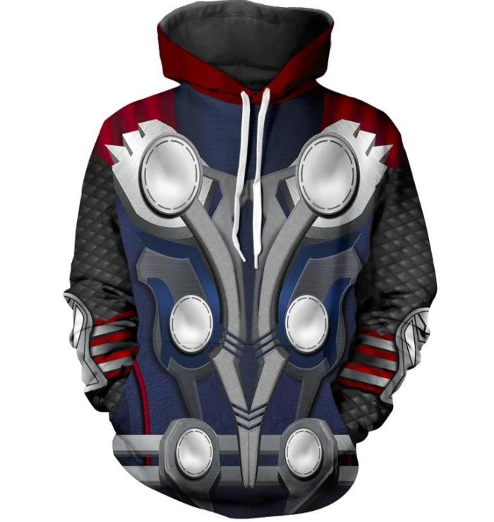 The Avengers Movie  Thor Cosplay Unisex 3D Printed Hoodie Sweatshirt Pullover