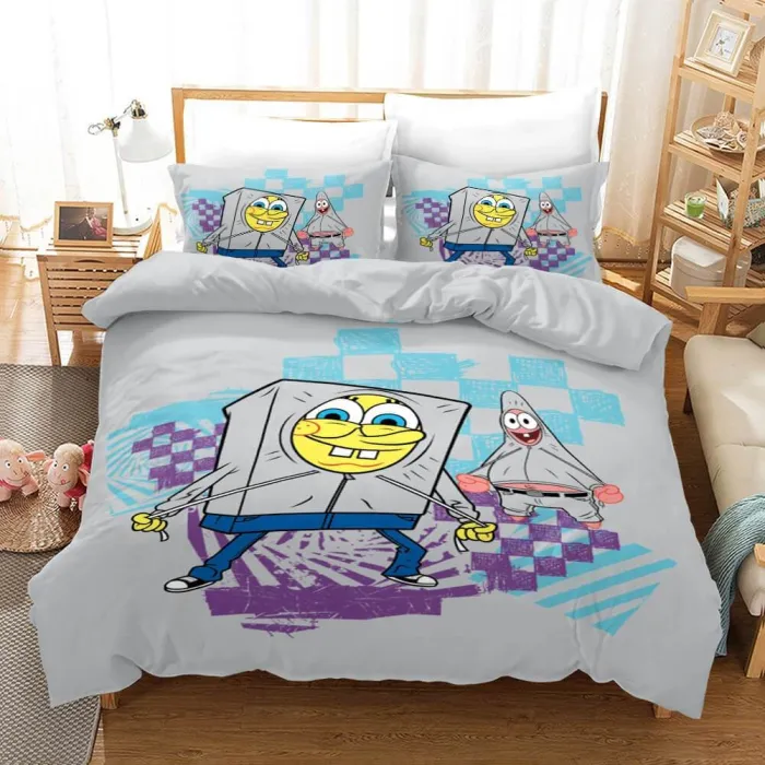 Cartoon Spongebob Squarepants Bedding Sets Duvet Covers Bed Sheets
