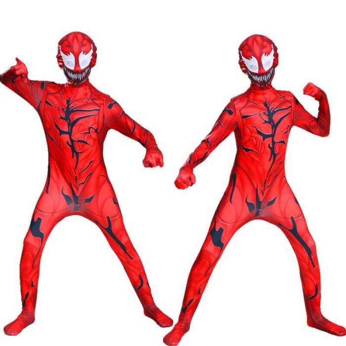 Red Venom 2 Let There Be Carnage Jumpsuit Bodysuit Cosplay Costume