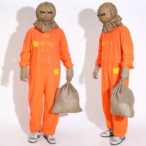 Horror Trick 'R Treat 2 Sam Cosplay Costume Mask Scary Ghost Kids Child Men Women Jumpsuit Halloween Party Costumes Props