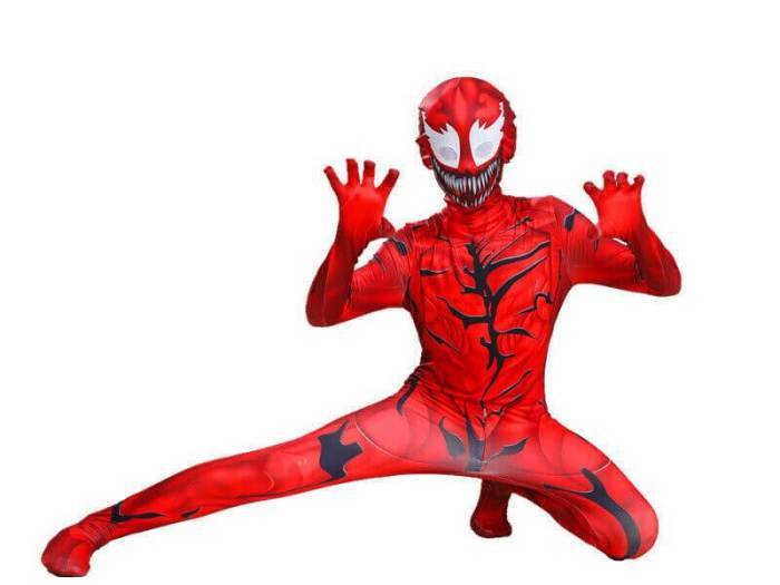 Red Venom 2 Let There Be Carnage Jumpsuit Bodysuit Cosplay Costume