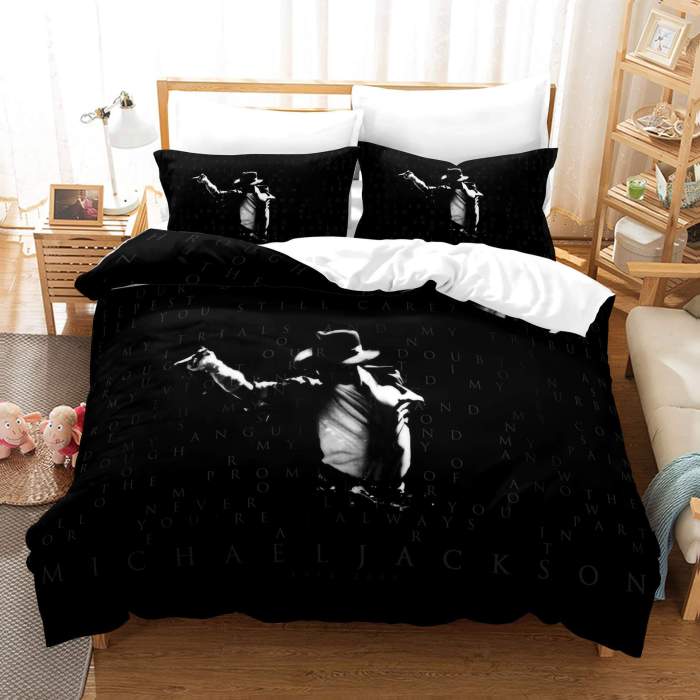 Michael Jackson 3 Piece Bedding Sets Duvet Covers Comforter Bed Sheets