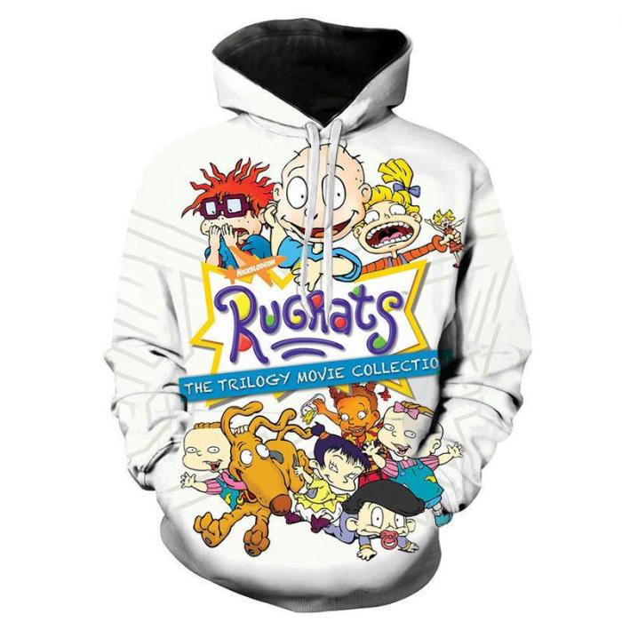 Rugrats In Paris Cartoon Anime Style 5 Cosplay Unisex 3D Printed Hoodie Sweatshirt Pullover