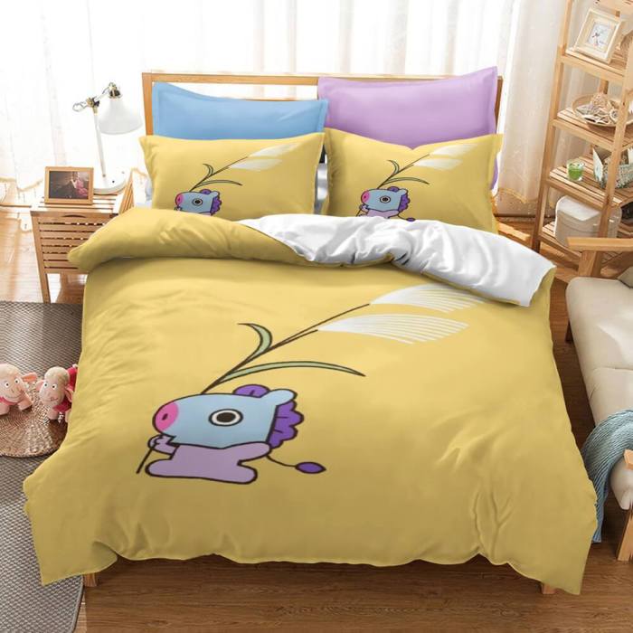Classic Cartoon Image Bedding Set Duvet Covers Comforter Bed Sheets