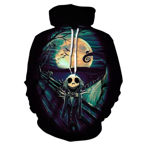 The Nightmare Before Christmas Anime Jack Sally 30 Unisex 3D Printed Hoodie Pullover Sweatshirt