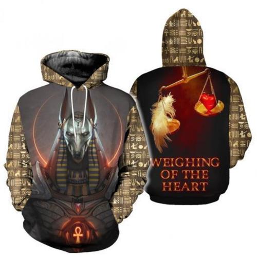 Ancient Egypt Style 3 Weighing Of The Heart Cosplay Unisex 3D Printed Hoodie Sweatshirt Pullover