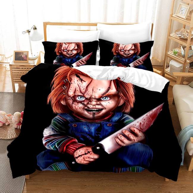 Child'S Play Cosplay Bedding Set Duvet Covers Comforter Bed Sheets