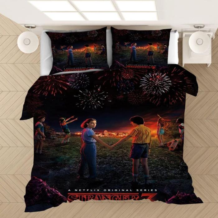 Stranger Things Bedding Sets 3 Piece Duvet Covers Comforter Bed Sheets