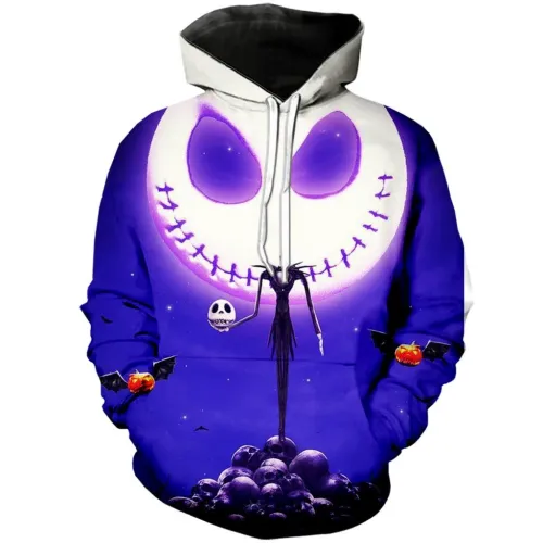 The Nightmare Before Christmas Anime Jack Sally 33 Unisex 3D Printed Hoodie Pullover Sweatshirt