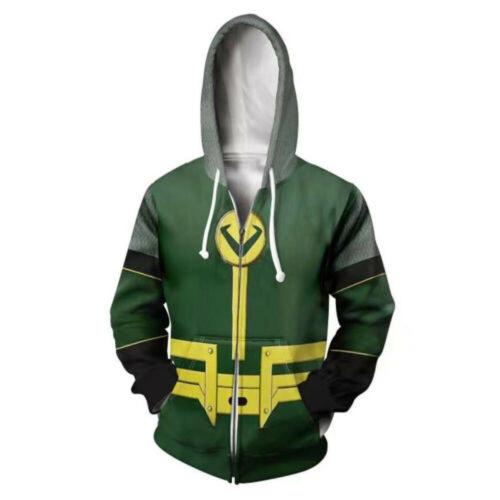 Loki Laufeyson Odinson God Of Evil Lies Movie Green Cosplay Unisex 3D Printed Hoodie Sweatshirt Jacket With Zipper