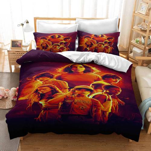 Stranger Things Bedding Set 3 Piece Duvet Covers Comforter Bed Sheets