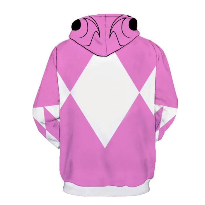 Power Rangers Game Anime Pink Cosplay Unisex 3D Printed Hoodie Sweatshirt Pullover