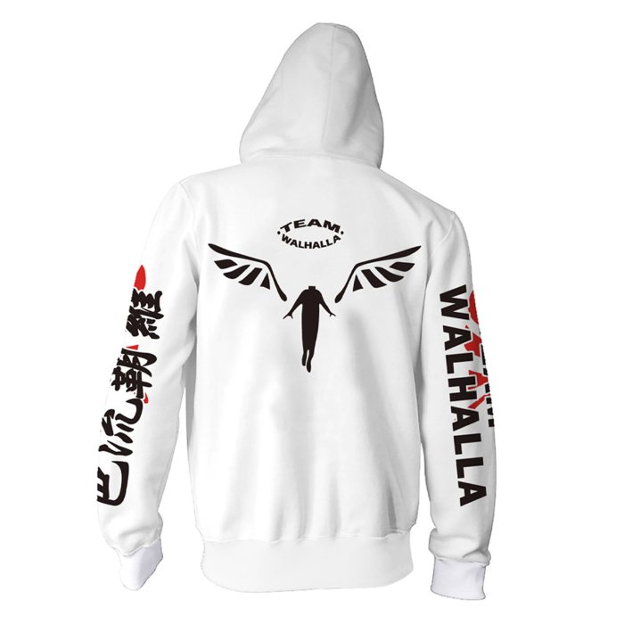 Arrival Tokyo Revengers Anime White 1 Cosplay Unisex 3D Printed Hoodie Sweatshirt Jacket With Zipper
