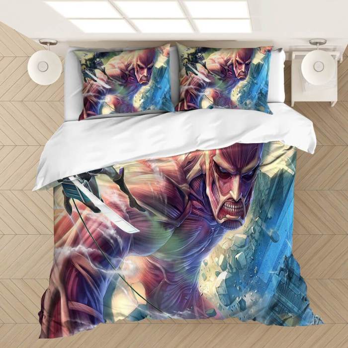 Anime Attack On Titan Bedding Set Duvet Covers Comforter Bed Sheets