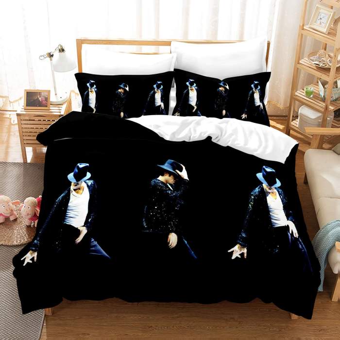Michael Jackson 3 Piece Bedding Sets Duvet Covers Comforter Bed Sheets
