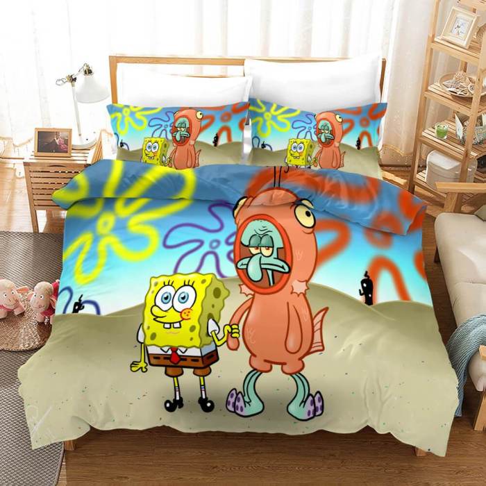 Cartoons Spongebob Squarepants Bedding Sets Duvet Covers Bed Sheets
