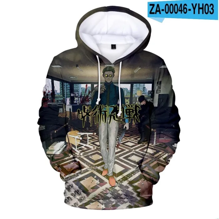 Jujutsu Kaisen Anime 3D Printed Sweatshirt Hoodie Hip Hop Pullover For Kids