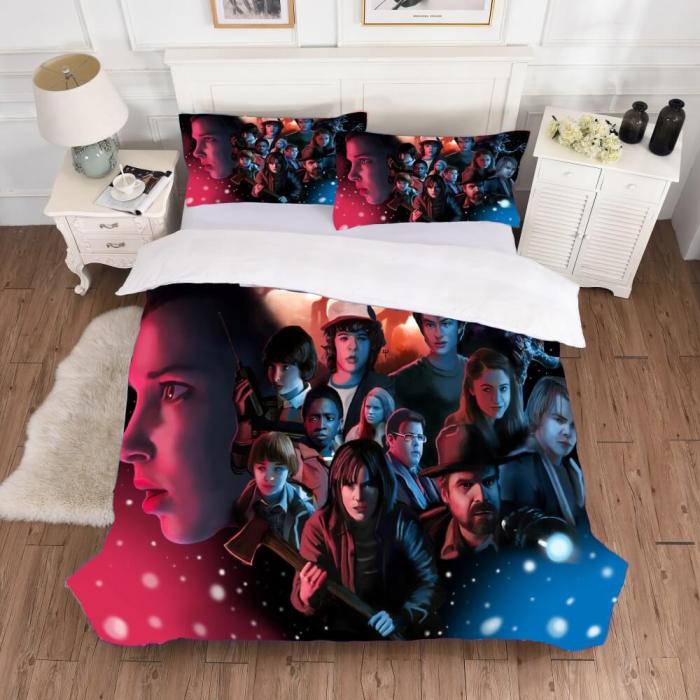 Stranger Things Bedding Sets 3 Piece Duvet Covers Comforter Bed Sheets