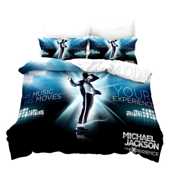 Michael Jackson 3 Piece Bedding Set Duvet Covers Comforter Bed Sheets