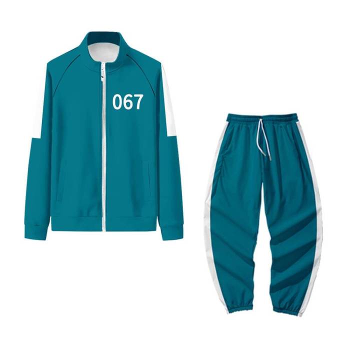 Squid Game 067 456 001 212 218 456 Hoodies Outfit Set Cosplay Costume