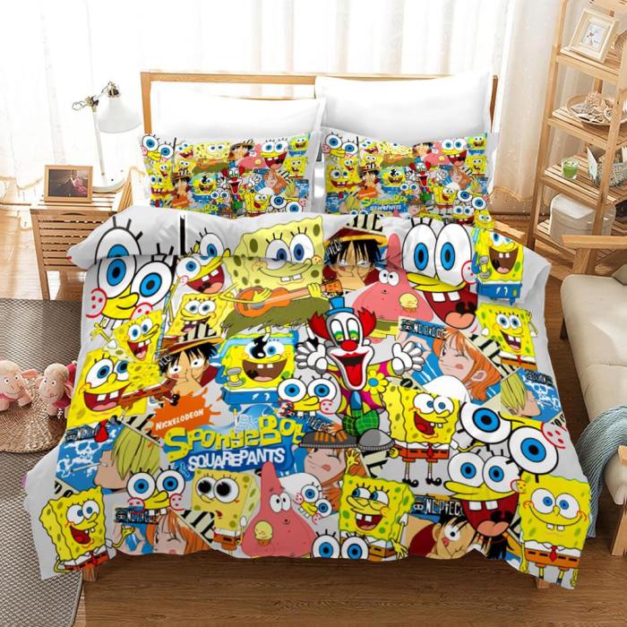 Cartoon Spongebob Squarepants Bedding Sets Duvet Covers Bed Sheets