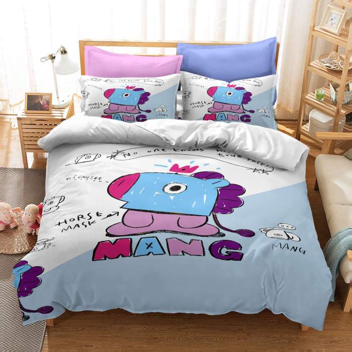 Cartoon Image Cosplay Bedding Set Duvet Covers Comforter Bed Sheets